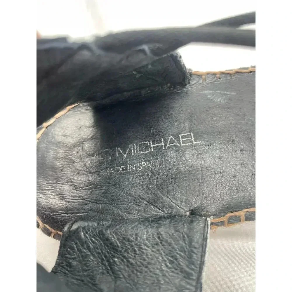 Eric Michael Black and White Floral Slip On Sling‎ Back Espadrilles